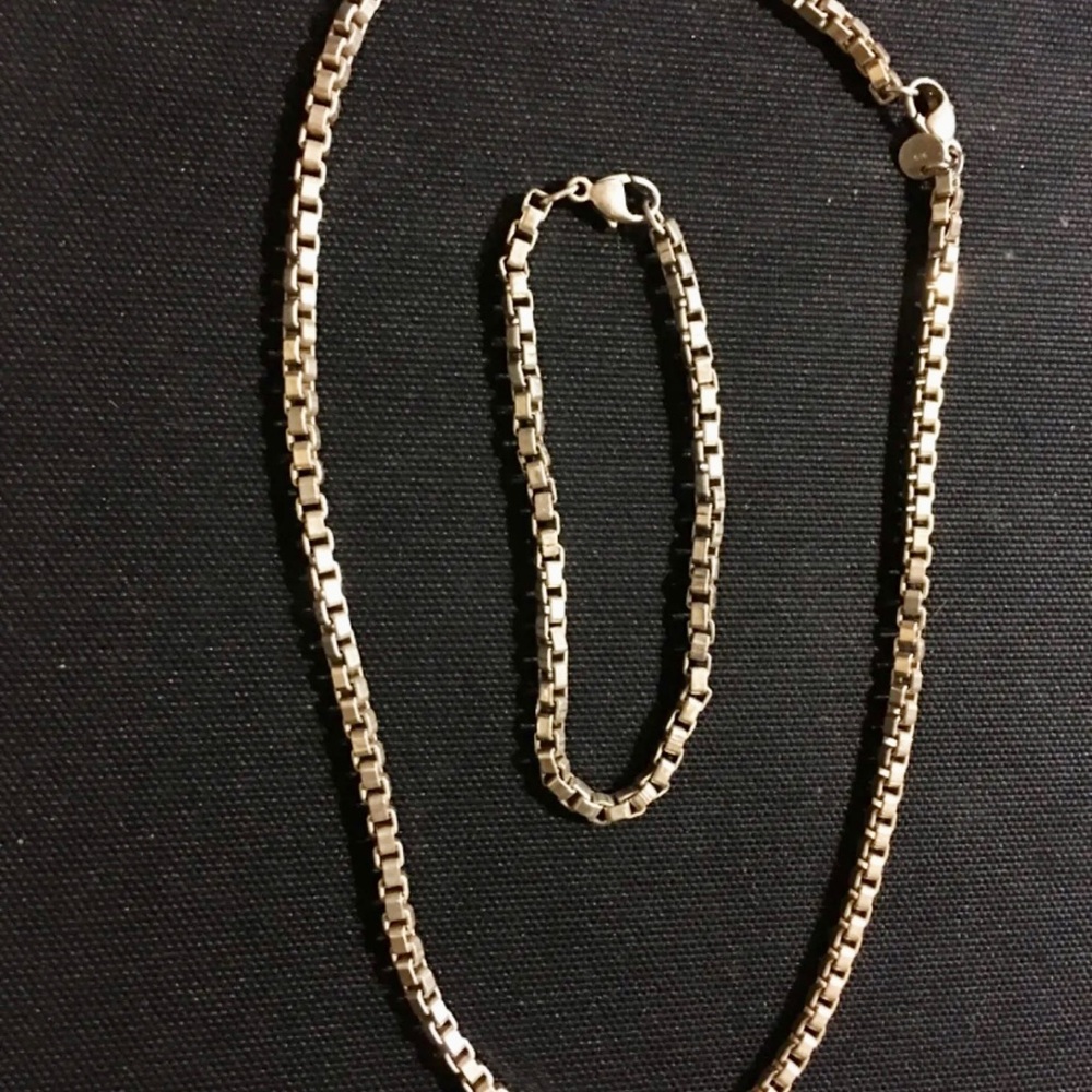 Tiffany & Co. necklace and matching bracelet.